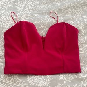 Hot pink tube top